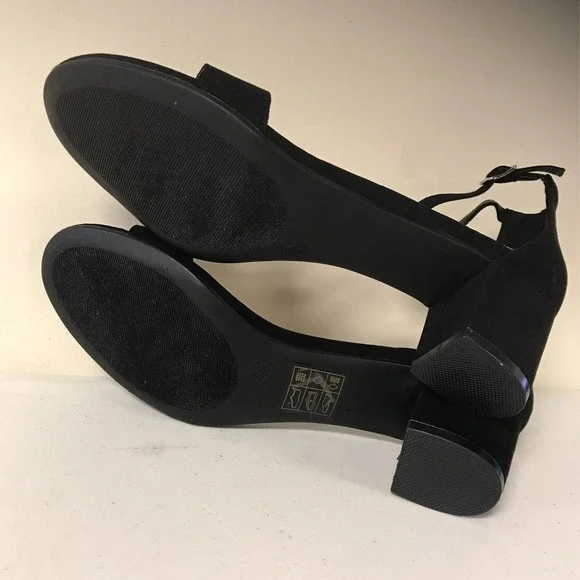 J. Adams Daisy Womens Size 8.5 Ankle Strap Low Block Heels, Black - Picture 5 of 6